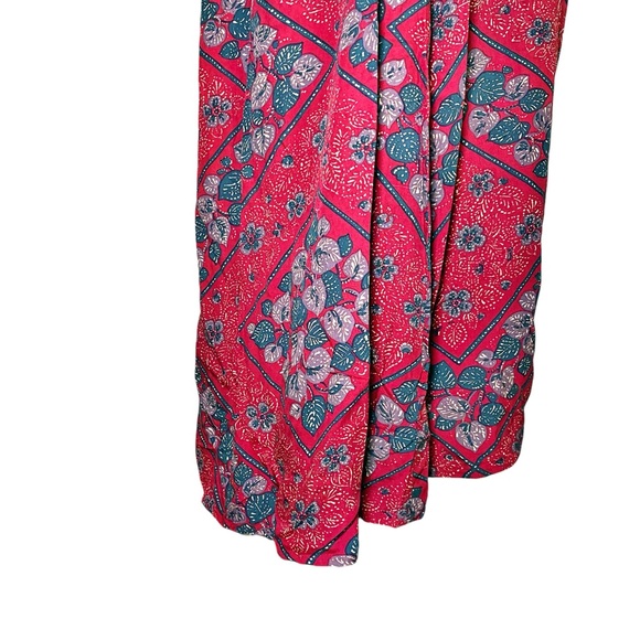 Natural Life Red and Blue Floral Maxi Button Down Dress NWT - Picture 8 of 16